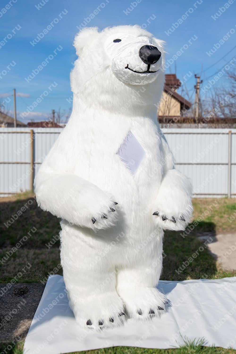 Пневмокостюм Белый медведь 2,7м, длинный ворс